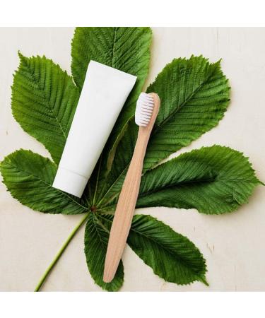 20PCS Bamboo Toothbrushes | Soft Bristles | Biodegradable Natural Wooden | White | Portable | Plastic-Free | Eco-Friendly | Men Women Travel - Buy Online on GoSupps.com