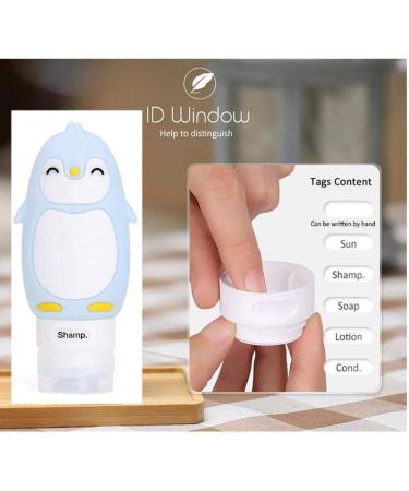 Longsing Travel Size Bottle Silicone Travel Bottle Leak Proof Storage Bottle for Shampoo Cosmetics Lotion Conditioner Shower Gel Solar Oil Cream(Light Blue) - Buy Online on GoSupps.com