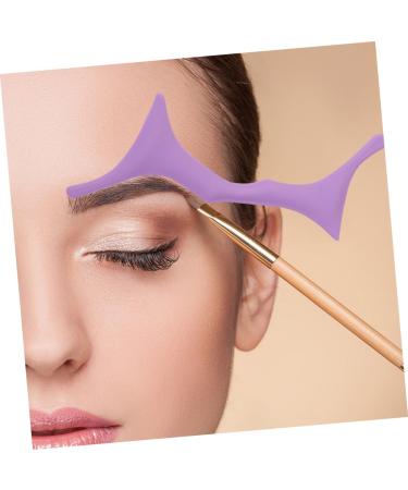 FOMIYES Eyebrow Stencils Brow Guide Stencil Brow Shaping Stencil Eyebrow Shaper Silicone Makeup Stencil Brow Guide Template Eyebrow Shaping Template Silica Gel Make up Blindfold Purple - Buy Online on GoSupps.com