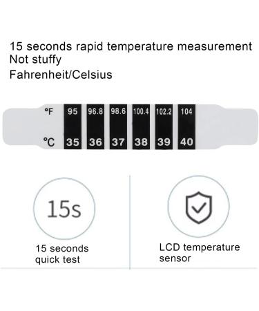 Quick Read Thermometer Strips - Reusable Forehead Thermometers for Infants | Accurate Baby Temperature in Fahrenheit & Celsius - Buy Online on GoSupps.com