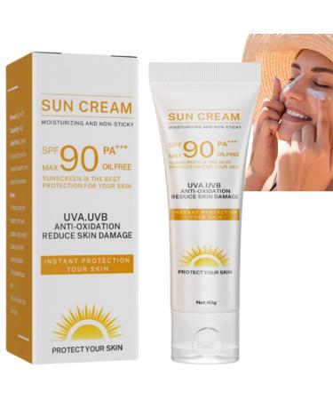 Suncream SPF 90 SPF 90 Face Moisturiser Sun Lotion Cream for High Sun Protection SPF 90 Anti Sun UVA/UVB Radiation Protection Lotion Sun Cream Factor 90 Effectively Isolate Ultraviolet Rays