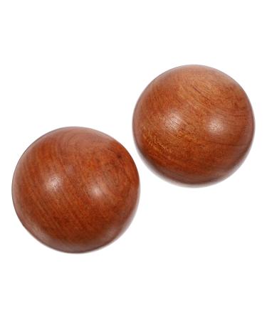 OHPHCALL 2 piece Health Ball Handball Handmill Balls Wood massage tools Vintage gifts Exercise stress balls Foothand roller Stachelholz massage balls Wooden ball presented hand balls 1
