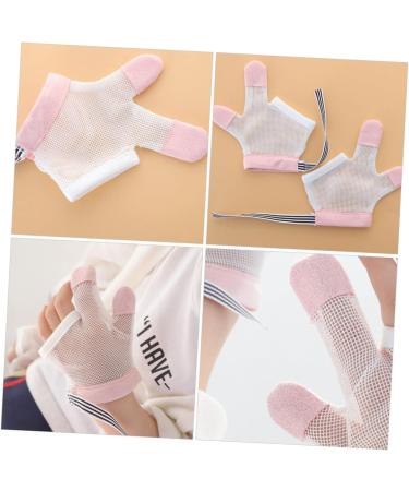Kisangel 5 Pairs Infant Anti-Scratch Thumb Mesh Mittens - Breathable No Eating Gloves for Baby - 12.5X7CMx5pcs - Buy Online on GoSupps.com