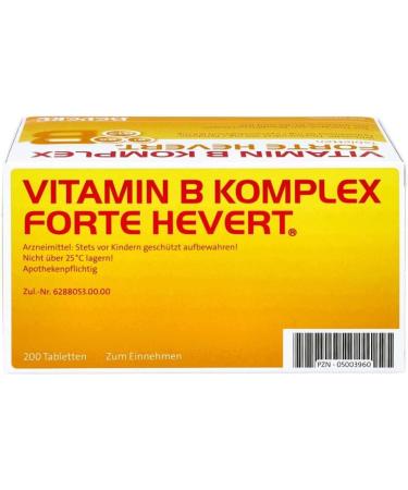Vitamin B Complex Forte Hevert Tablets - 200 Tablets for Energy & Wellness | International Shipping Available - Buy Online on GoSupps.com