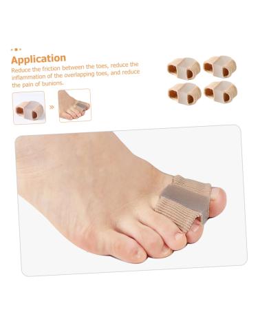 Gleavi Two Hole Toe Separator 4pcs - Silicone Bunion Guard & Nail Art Stand - Foot Care Supplies for Men and Women - Assorted Color - Buy Online on GoSupps.com