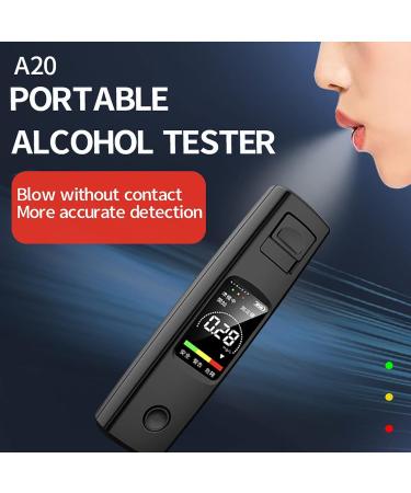 Breathalyzer Portable Breath Alcohol Tester Qiilu Black Portable Breathalyzer Professional Noncontact High Accuracy Alcohol Tester Rechargeable With LCD Digital Display - Buy Online on GoSupps.com