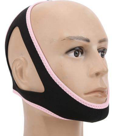 Buy Adjustable Anti-Snoring Chin Strap - Breathable Jaw Support Belt (Black Pink Edge) for Better Sleep | International Shipping Available - Buy Online on GoSupps.com