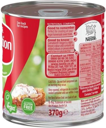 Condensed Milk Carnation Vegan Alternative Condensed Milk 370g Tins (12 Tins) 33.08 g (Pack of 12) - Buy Online on GoSupps.com