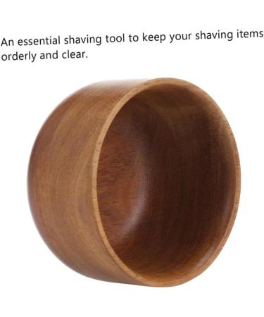 Beaupretty 3-Piece Men's Facial Cleaning Set - Shaving Soap Bowl & Foam Shell for Salon & Travel - Bamboo Light Brown 9.3x9.3x6cm - Buy Online on GoSupps.com