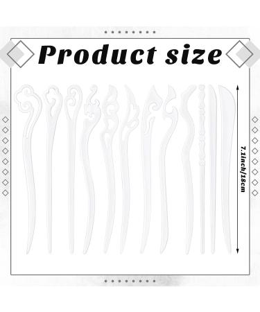 12 Pcs Vintage Hair Sticks: Chinese Japanese Hair Accessories for Women - White - Buy Online on GoSupps.com