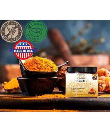 Reddy Naturals Turmeric Curcumin Powder with Black Pepper - 100% Pure Curcuminoid Supplement - Non GMO, Gluten-Free, Honey Flavor - 4.2 Oz - Buy Online on GoSupps.com