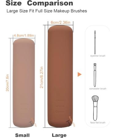 Shop Corneria Large Magnetic Makeup Brush Holder - Portable Organizer & Storage Box for Brushes - Perfect for Travel - Slim & Stylish Brown Design - Buy Online on GoSupps.com