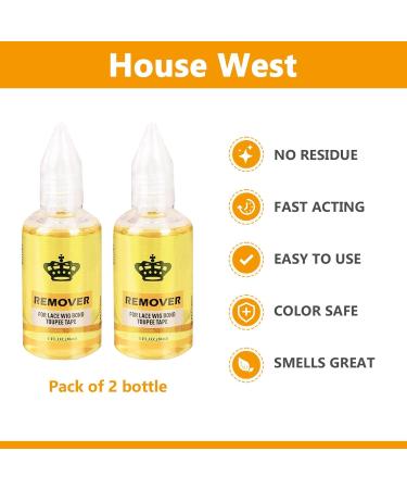 Fast Acting Tape In Extension Remover - 2 Bottles | Hair Glue & Wig Adhesive Remover - 60 ml for Easy Hair Extensions Removal - Buy Online on GoSupps.com
