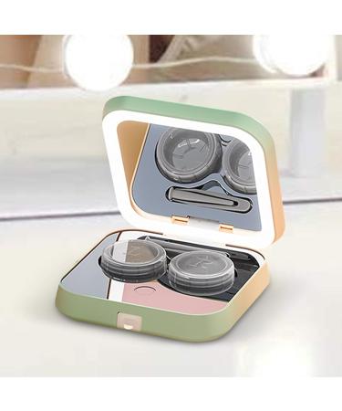 Portable Contact Lens Cleaning Case & System | 360-Degree Cleaner with LED Mirror & Tweezers - Deep Clean & Multicolor Options - Buy Online on GoSupps.com