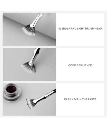 2PCS Eyelash Brush& Angled Eyeliner Brush Double Layer Fiber Folding Angle Scalloped Lash Brush Portable Lash Fan Brush with Smooth Long Handle for Travel - Buy Online on GoSupps.com