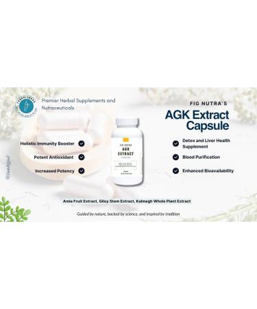 FounditGood FiG Nutra s AGK Extract Capsules | Herbal Immune Support Supplement | Amla Giloy Kalmegh Extracts Blend | 60 Veg Capsules - Buy Online on GoSupps.com