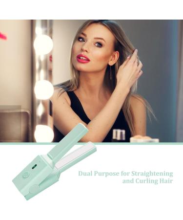 Curling Iron for Short Hair 2-in-1 Hair Straightener and Curler Safe Professional Curling Wand for Women of Straight and Curly Hair Kagrote Green - Buy Online on GoSupps.com