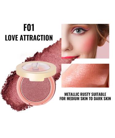 Oulac Rouge Powder Blush - Gentle Shimmer Highly Pigmented Vegan & Animal Test-Free 4.8g - Love Attraction (F01) for Durable Eyes Cosmetics - Buy Online on GoSupps.com