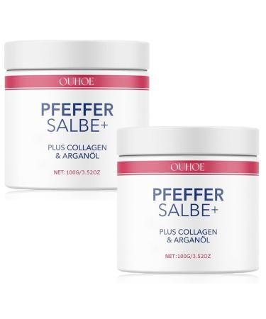 Pepper ointment for browning - pepper ointment browning - pepper ointment plus - - active pepper ointment - rich ointment with plus collages & argan oil - 100 ml content (2PCs)