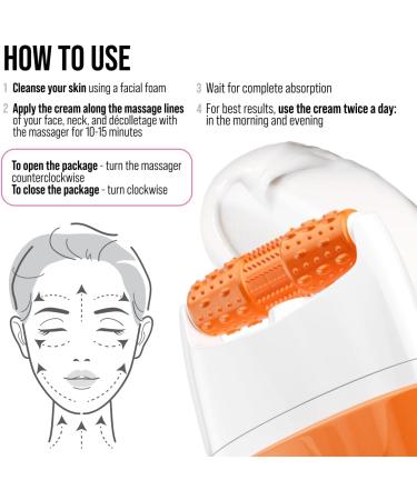  7Days 7Days Face Cream with Vitamin C + Massager | Rejuvenating Brightening and Nourishing for the Skin | Lifting and Moisturizing Effect | Korean Anti-Aging Cosmetics 80 ml - Buy Online on GoSupps.com