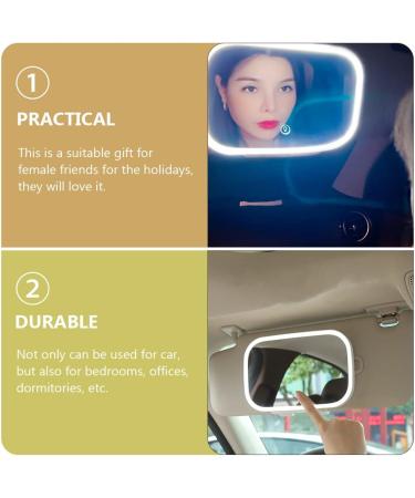 BESPORTBLE Vanity Mirror Visor Led Cosmetic Mirror Car Visor Cosmetic Mirror Luces Led Car Mirror Visor Light up Mirror Led Mirror Car Sun Visor for Car Leds Makeup Mirror White Automatic Abs White 20.1X16cm - Buy Online on GoSupps.com
