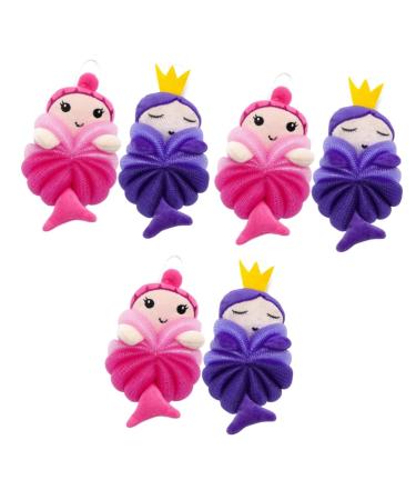 Healeved 6 Pcs Bath Ball Bathing Skin Scrubber Bath Shower Sponges Loofah Sponge Bath Loofah Balls Luffa Sponges Scrubbers Back Sponge Cleaning Sponge Bath Shower Loofah Bath Pouf or