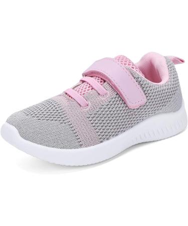 Nerteo Toddler/Little Kid Running/Walking Sports Sneakers - Light Grey/Pink - Size 5 - Buy Online on GoSupps.com