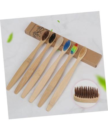 FRCOLOR 6pcs Wooden Toothbrush Set - Soft Bristles Travel-Friendly Pack - Buy Online on GoSupps.com