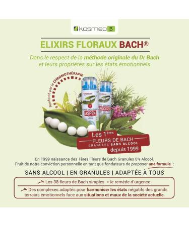 KOSMEO B S paration Complexe Fleurs de Bach Granules sans Alcool Renforc par Chromoth rapie - BIO - Buy Online on GoSupps.com