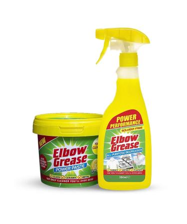 Elbow Grease Paste 500gm And All Purpose Degreaser Spray 500ml For Kitchen/Floor/Tile/Wall/Bathroom/Glass/Carpet Cleaner - Buy Online on GoSupps.com