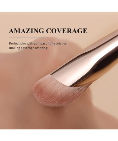 Bethy Beauty Angled Under Eye Concealer Brush Finger Shape Nose Contour Makeup Brush for Liquid and Cream Blending and Diffusing Small Foundation Brush Cosmtic Tool Smooth Canvas - Buy Online on GoSupps.com