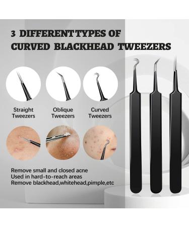 9-in-1 Stainless Steel Blackhead Remover Kit for Nose and Facial Care - Blackhead Extraction and Pimple Popper Tools Set - Buy Online on GoSupps.com