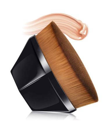 Petal-Shaped Makeup Brush Foundation Brush Foundation Makeup Brush Suitable for Mixed Liquid Cream or Flawless Powder Cosmetics Multifunctional Makeup Brush (black)