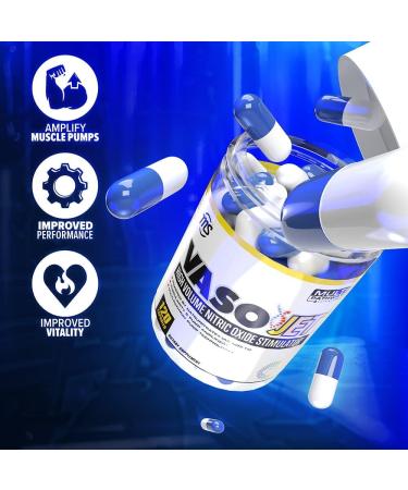Man Sports Vasojet - Best Muscle Pump & Nitric Oxide Booster - 120 Capsules | 40-Day Supply - Enhance Your Workouts - Buy Online on GoSupps.com