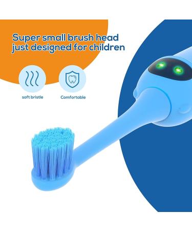 NBGRLVS Kids Sonic Electric Toothbrush | 2 Modes with Memory | 2 Min Timer | IPX7 Waterproof | Rechargeable Kids Toothbrush for Age 3+ | Blue - Buy Online on GoSupps.com