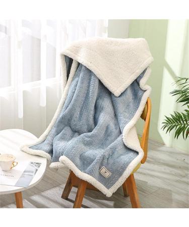 Warm Shoulder Shawl Cape Spring and Autumn Warm Soft Flannel Blanket Wearable Shawl Cape Napping Shawl Blanket for Women Blue 85*120cm - Buy Online on GoSupps.com