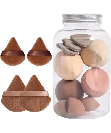 Powder Puff 14 Powder Puff Reusable Velvet Powder Puff with Strap Triangle Powder Puff Soft Cosmetic Foundation Powder Sponge Cushion Puff Resuable Foundation Sponge With Strap forDry Makeup Light Coffee - Buy Online on GoSupps.com