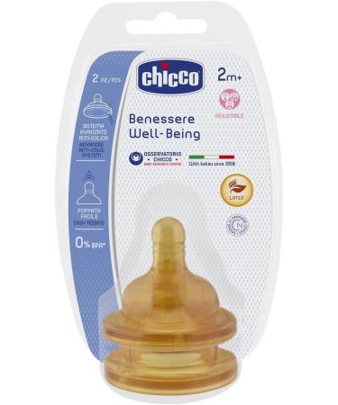 Chicco Welfare Adjustable Rubber Teat 2-Pack - Orange (2 Months) - Buy Online on GoSupps.com