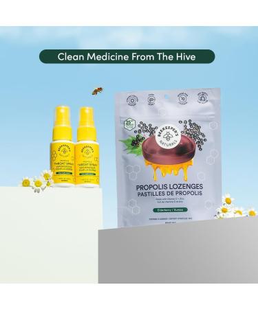 Soothing Honey Elderberry Cough Drops by Beekeeper's Naturals - Immune Support with Vitamin D Zinc and Propolis Throat Soothing Lozenges 14 Ct(2PACK) Elderberry 14 count (Pack of 2) - Buy Online on GoSupps.com