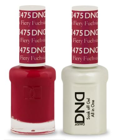 DND Gel & Matching Polish Set 475 - Fiery Fuchsia. Buy 5 any colors get 1 Diamond super fast drying top coat 0.5 oz Free