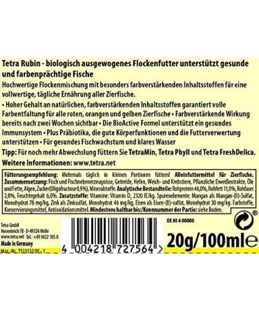 Tetra Rubin Flakes - Natural Color Enhancing Fish Feed | 100 ml Can | International Shipping Available - Buy Online on GoSupps.com