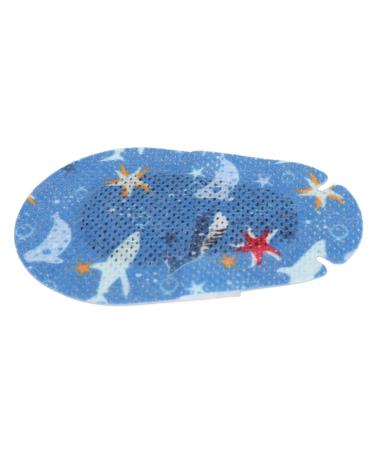 Eye Bandages Easy to Put on Adhesive Eye Patch Cartoon Soft for Amblyopia Training (Underwater World)