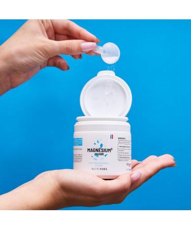 Nutripure | Magnesium Powder | 3 types of Magnesium: Magnesium Bisglycinate Magnesium Citrate Magnesium Glycerophosphate | Stress & Fatigue | Strongly Bioavailable | 30 Days | Made in France - Buy Online on GoSupps.com
