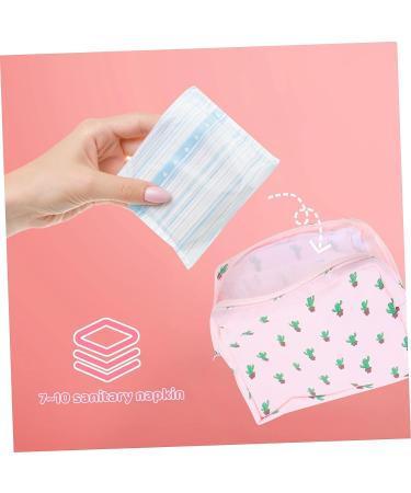 Healifty Aunt's Travel Wallet Organizer Bags - 3 Pcs Set | Cartoon Fashionable Storage Bag for Sanitary Napkins | Period Pad Pouch - Assorted Colors 13X13CM - Buy Online on GoSupps.com