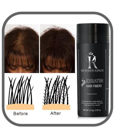 Black Hair Fibers - Extra Large 27.5g Bottle | Hair Building Fibers with Biotin for Thinning Hair & Bald Spots | Long Lasting & Undetectable Solution - Buy Online on GoSupps.com