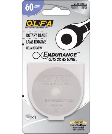OLFA RB60H-1 60mm Tungsten Steel Rotary Cutter Replacement Blade - Durable Blade for Quilting, Sewing, and Crafts - Buy Online on GoSupps.com