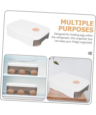 Alipis Box Refrigerator Egg Carton Egg Holder for Fridge Pantry Organizer Fridge Shelf Holder With Cover - Buy Online on GoSupps.com