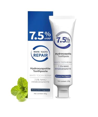 Hydroxyapatite Toothpastes for Enamel Protection and Tooth Strengthening Hidroxiapatita Toothpaste for Sensitive Teeth with Fluoride-Free Formula Natural Whitening Toothpaste(1pc)