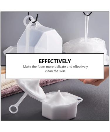 Hemoton Frother Set - 2 Facial Foam Makers for Perfect Face Wash & Bubble Foam - Marshmallow White PP - Ideal for Household Skincare - Buy Online on GoSupps.com