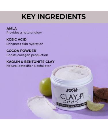 Nykaa Naturals Clay It Cool Mask - 100% Natural Clay for Clear Skin & Glow | Antioxidant Rich | 1 oz - Worldwide Shipping - Buy Online on GoSupps.com